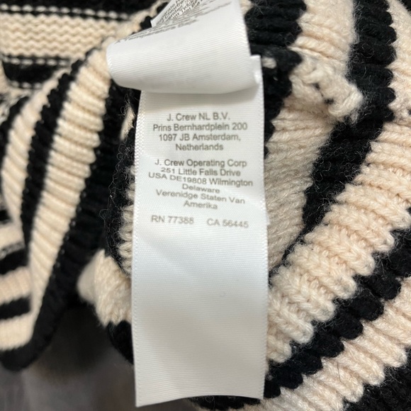 JCrew Jeweled Mock Neck Striped Sweater Size Large - Picture 5 of 7